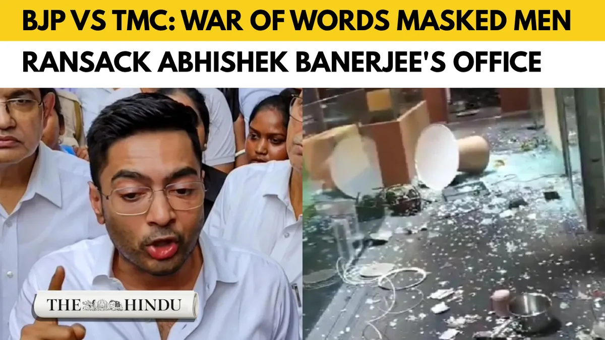 Watch: TMC-BJP war of words after Abhishek Banerjee’s Kolkata office is ransacked