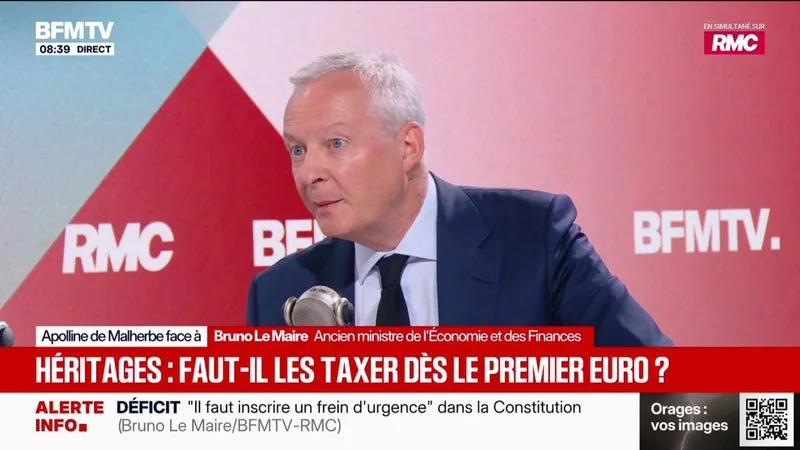 Taxer l'héritage: “les classes moyennes payent trop", juge Bruno Le Maire qui demande "de la justice pour tous ceux qui travaillent”