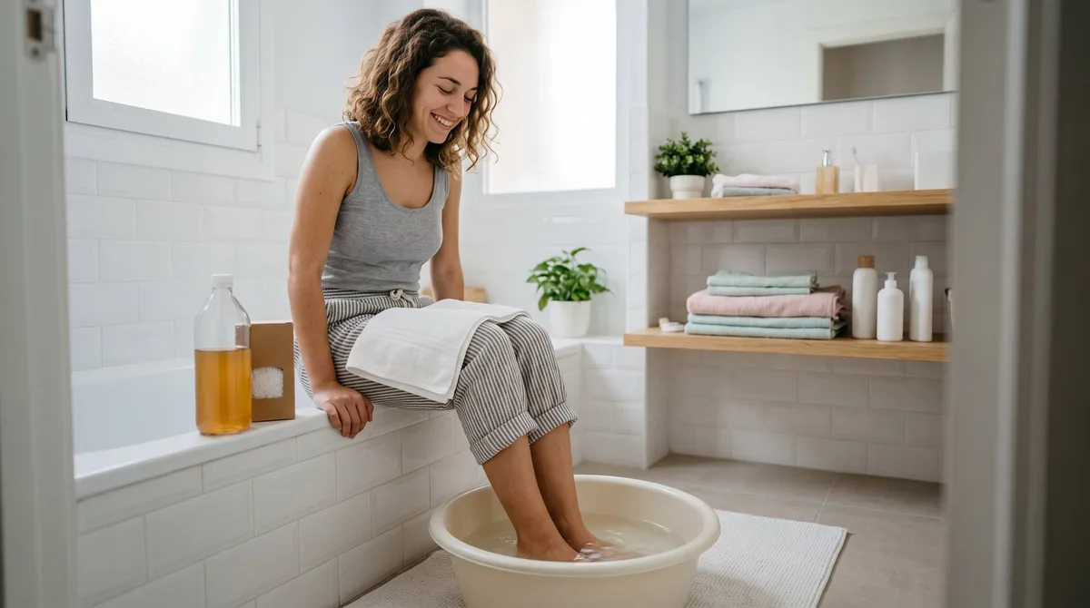 Baño de pies con sal y vinagre: la solución natural para suavizar piel áspera y eliminar callosidades