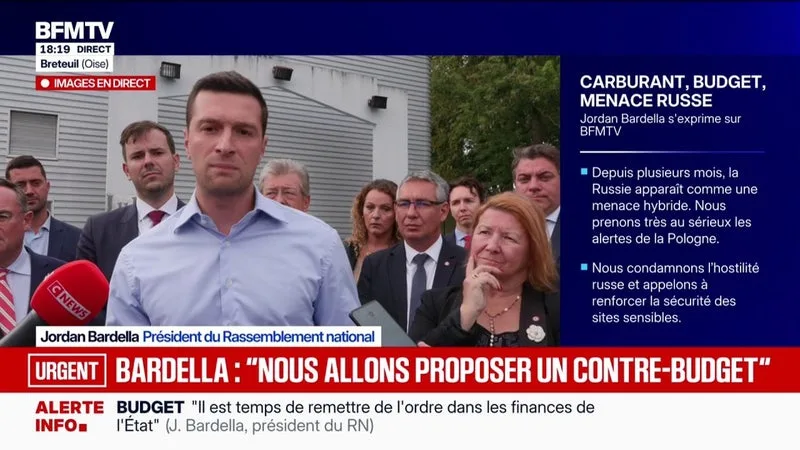 Budget 2027: "Le RN est aujourd'hui le parti le plus crédible", estime Jordan Bardella, président du parti