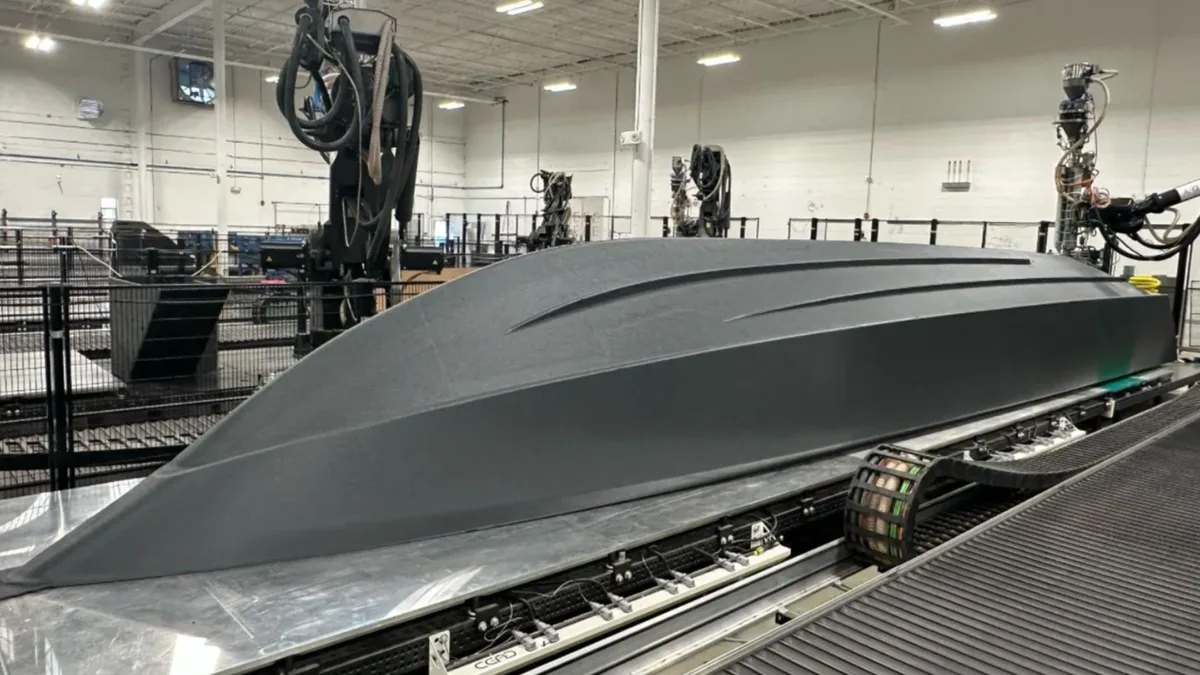 World's largest 3D printing facility builds drone boats using robotic arms