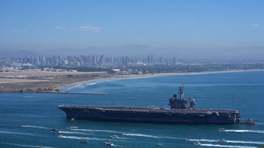 USS Abraham Lincoln docks in San Diego after grueling deployment