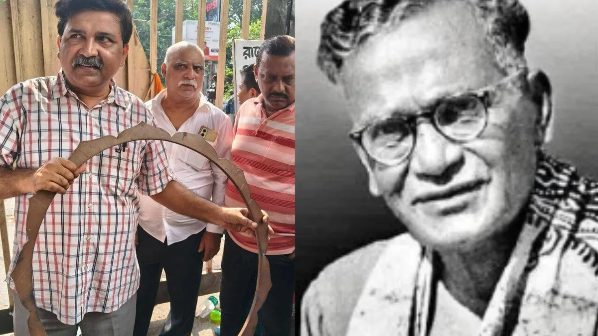 Violence & vandalism rock JU: Part of Nandalal Bose-designed emblem broken
