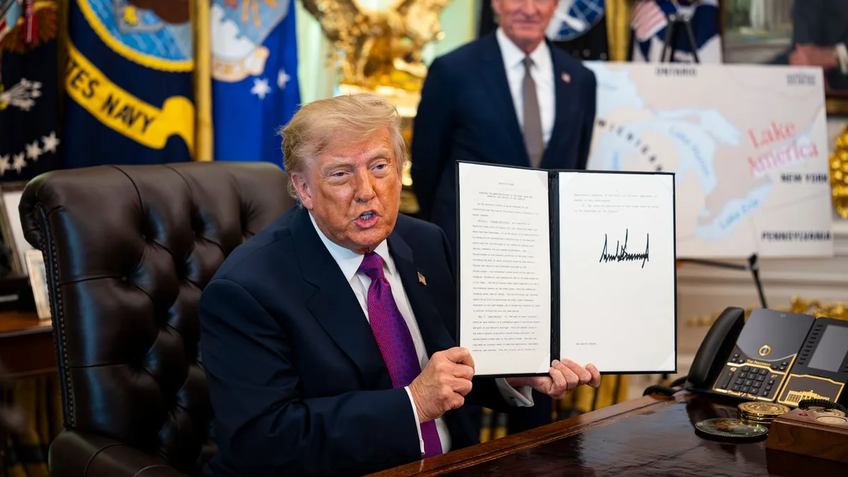 Scoop: Democrats plan bill to counter Trump order renaming Lake Ontario to "Lake America"