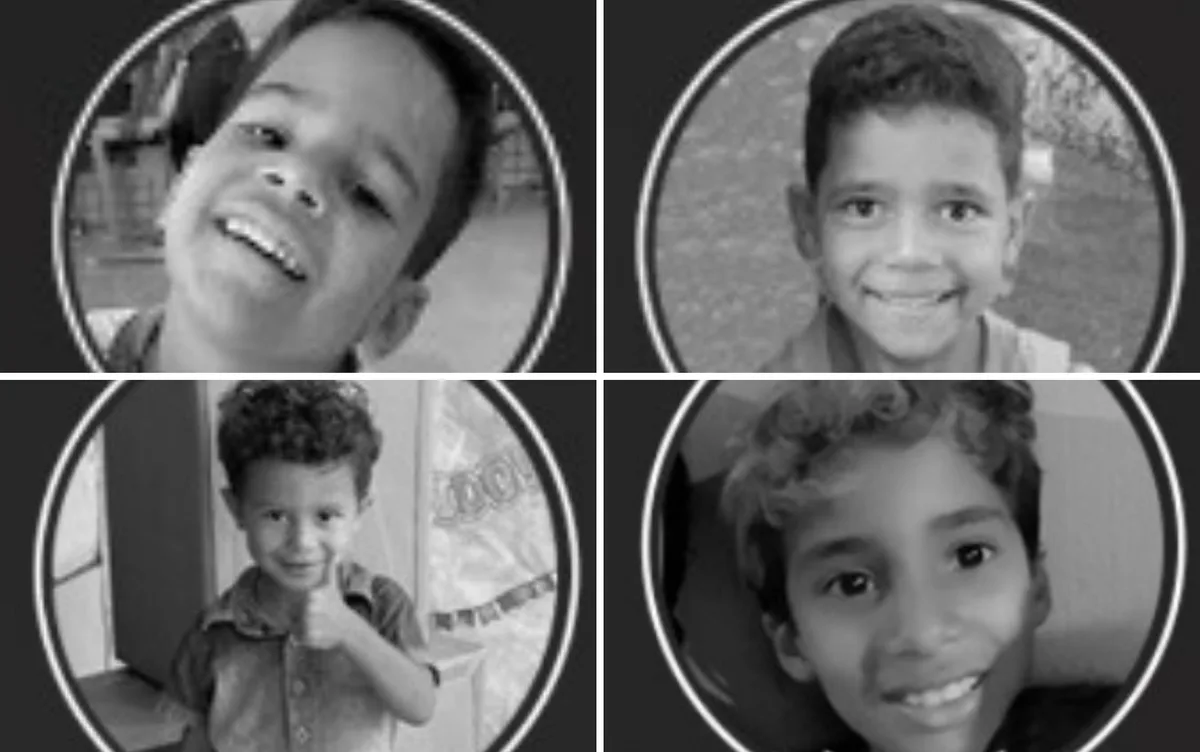 Quatro crianças da mesma família morrem afogadas em açude na Bahia