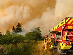 Wind und Regen kommen: Waldbrand im Hohen Venn bleibt "unberechenbar"