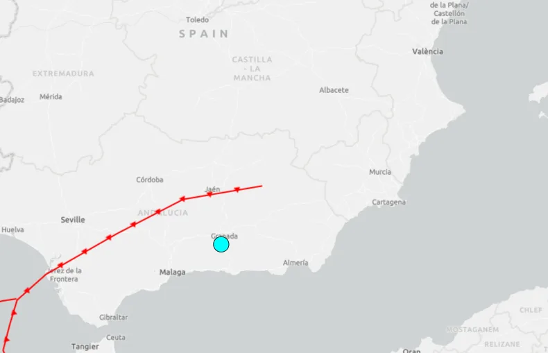Fuerte temblor de magnitud 4,8 sacudió la provincia de Granada en España
