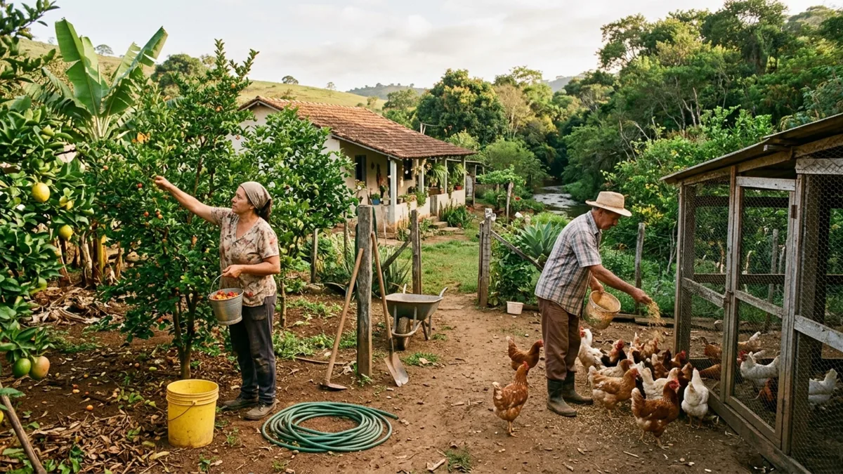 Família compra chácara pequena, planta árvores frutíferas, constrói galinheiro e poço e cinco anos depois descobre que parte da área comprada está dentro de uma faixa onde não poderia ter construído