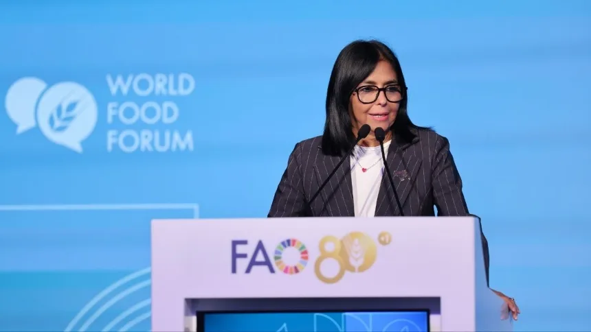 Delcy Rodríguez anunció en la FAO el «Plan Venezuela Alimenta», estos son los detalles