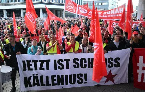 German automotive workers stage mass protests as over 100,000 jobs hang in balance