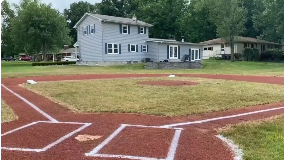 Ohio dad builds $30K backyard baseball field for son