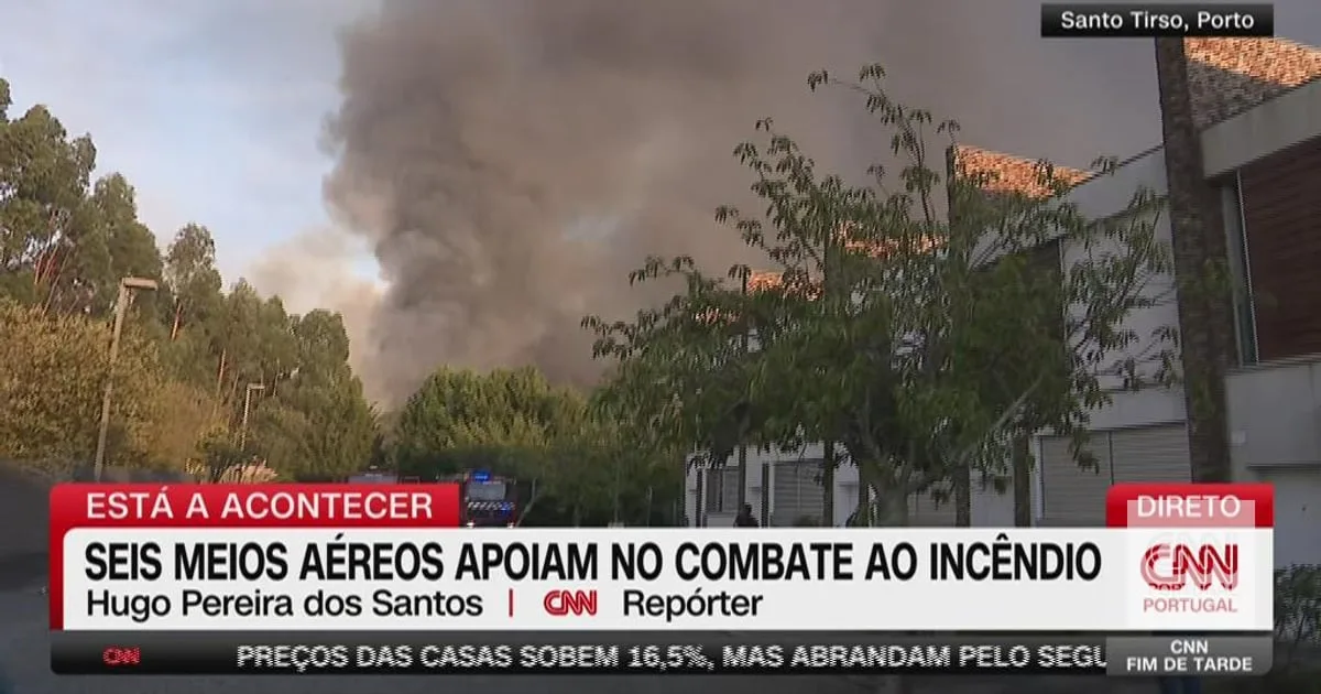 Casas em alerta: este é o incêndio que está a assustar Santo Tirso