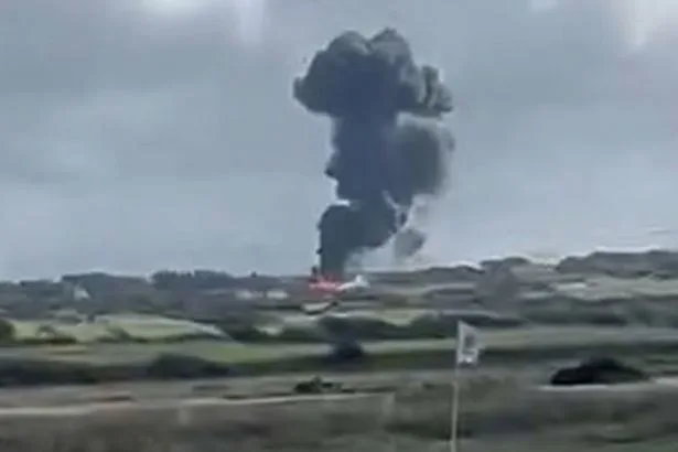 RAF Valley crash - live: Jet comes down in Anglesey as smoke pours from wreckage