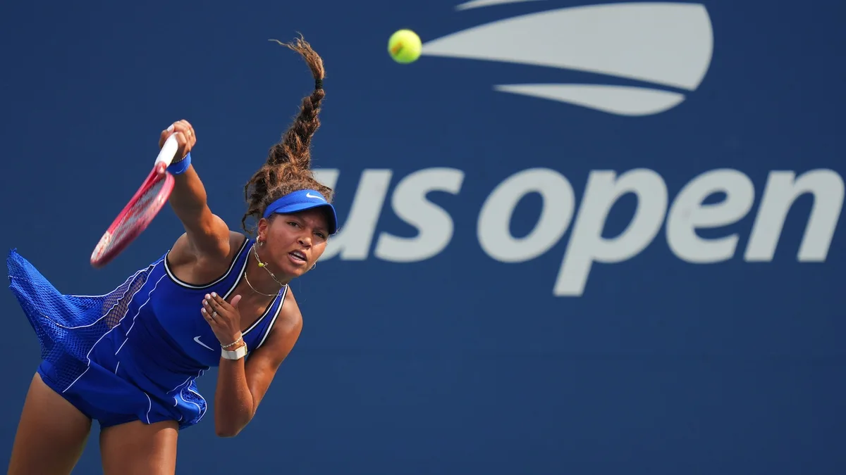 Thea Frodin, who was Serena Williams' body double in 'King Richard,' loses in her US Open debut