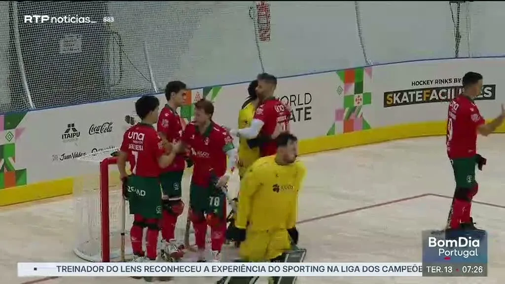 Mundial de Hóquei. Portugal vence Suíça por 10-0 e defronta Espanha esta noite