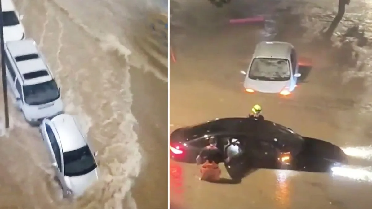 Mindestens ein Toter: Heftige Regenfälle fluten Spaniens Osten – Autos mitgerissen