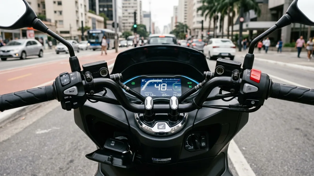 Sem trocar marcha e com espaço sob o banco, esta 160 automática resolve dois incômodos de uma vez para quem enfrenta trânsito e carrega pequenos objetos