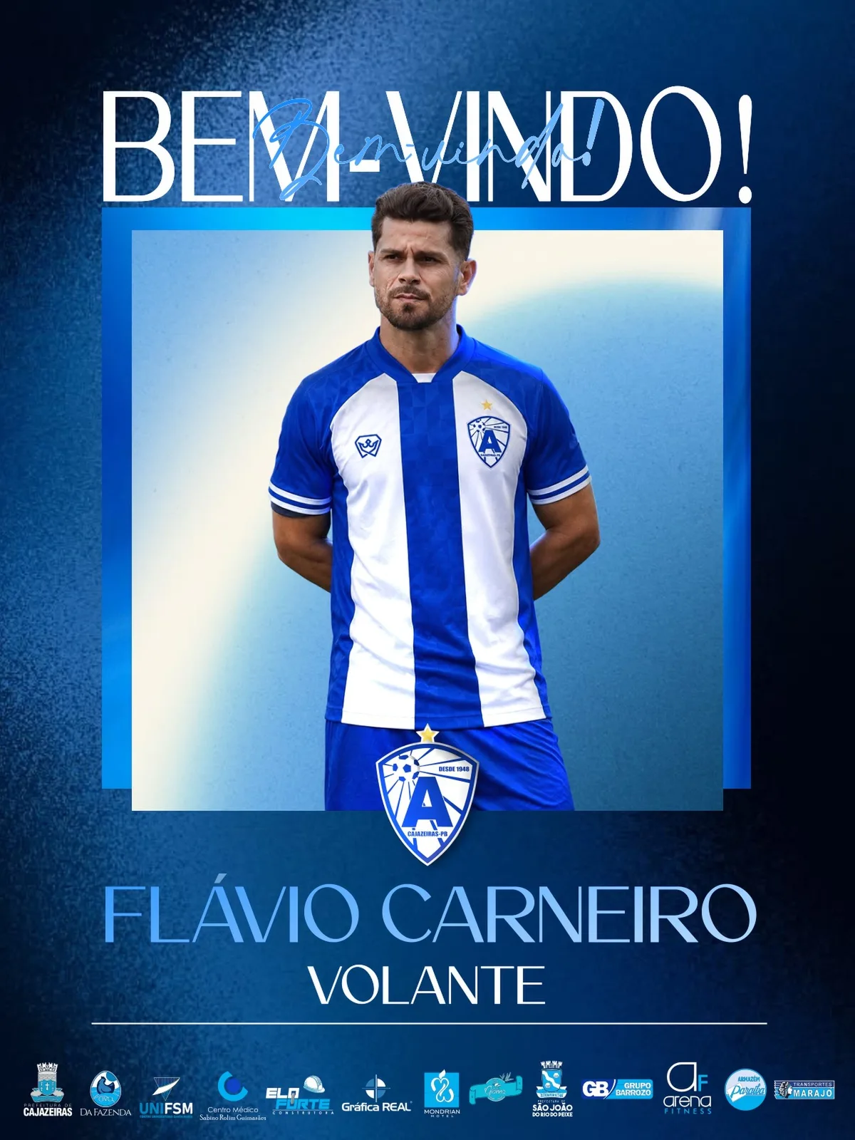 Atlético-PB anuncia volante Flávio, sétimo reforço para a Copa Paraíba 2026