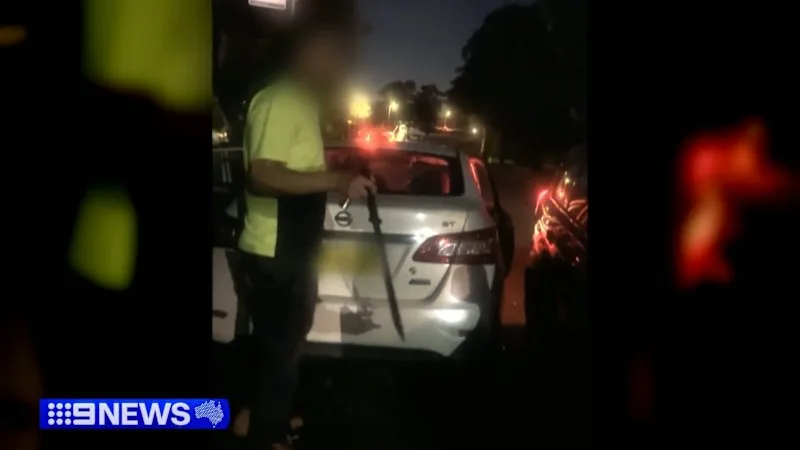 Innocent man caught up in machete fight