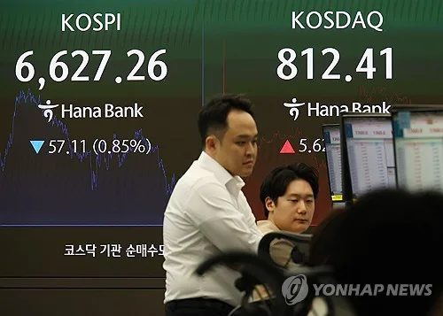 코스피, 금리·유가·AI 속도조절론 부담속 0.8%↓…나흘째 하락(종합)