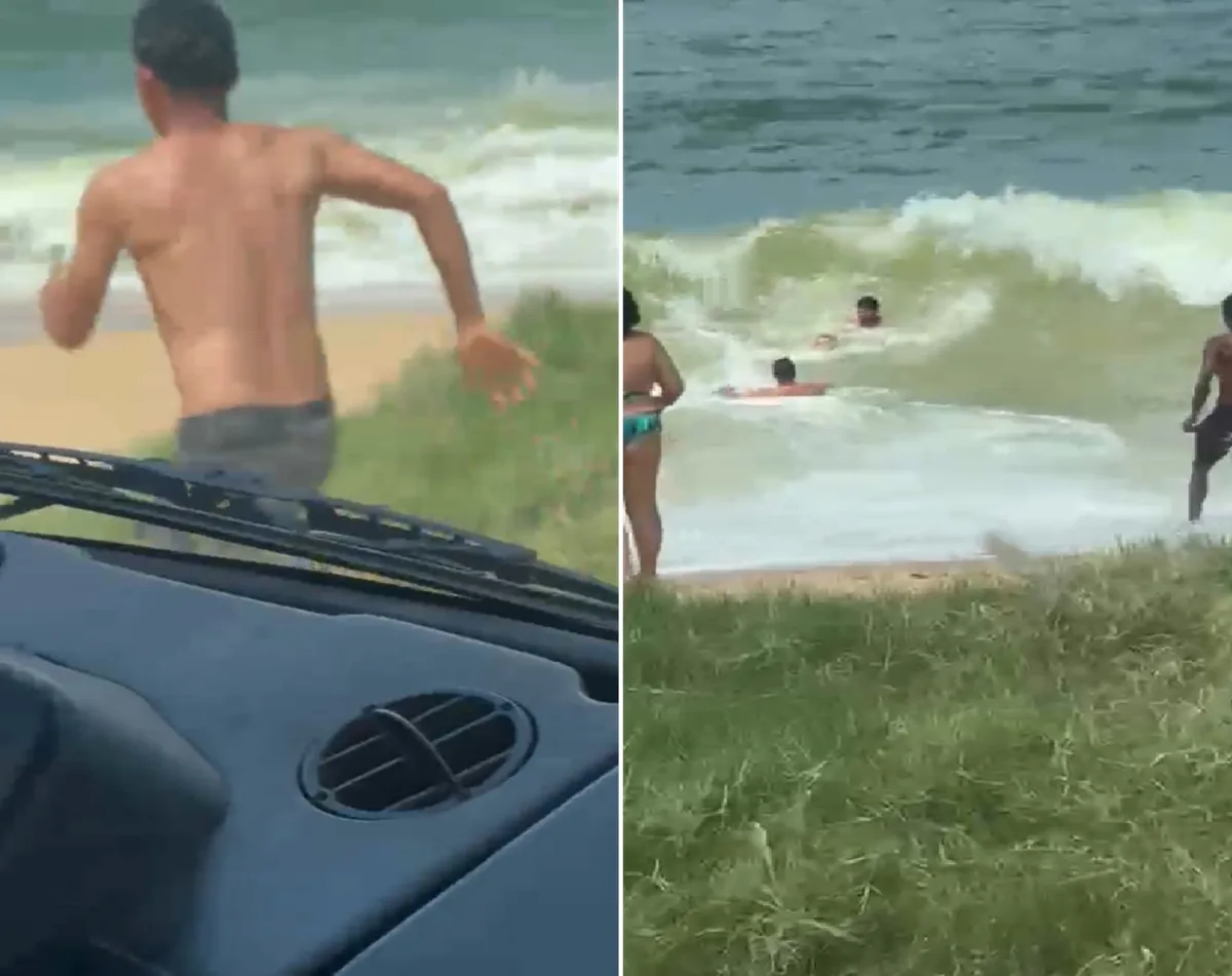 Vendedor de laranja que salvou criança de afogamento não entrava no mar há 4 anos e enfrentou uma praia de tombo: 'Deus me colocou ali'