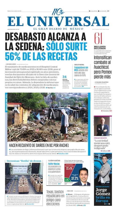 Portada impresa del 13 de octubre de 2026