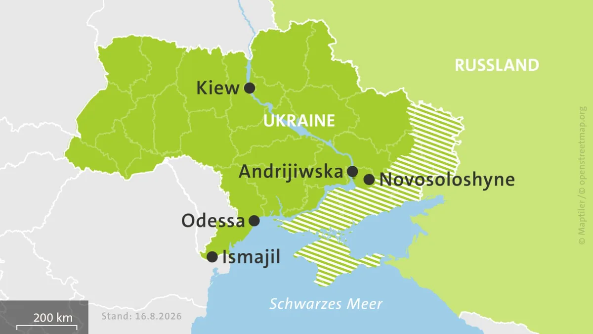 Krieg gegen die Ukraine: Russland greift erneut Region Odessa an