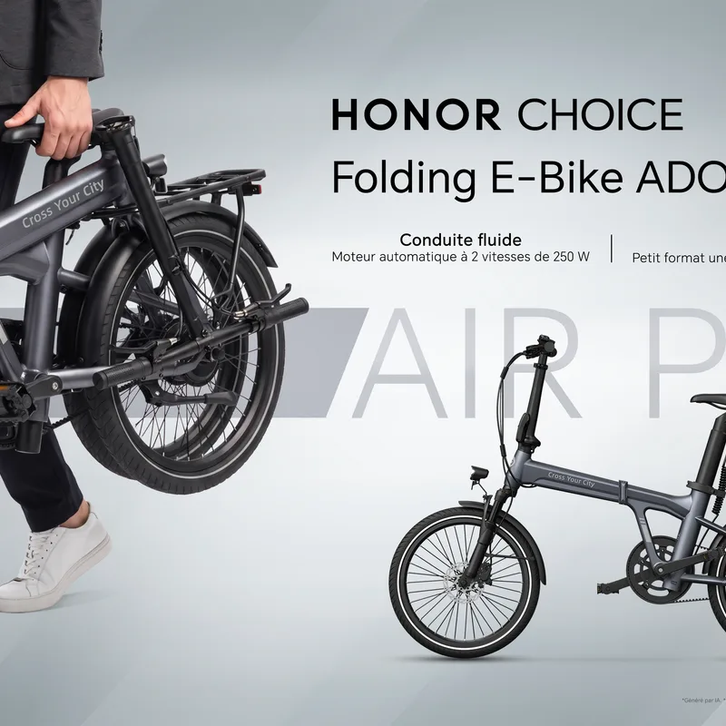 HONOR ne fait pas que des smartphones : son premier vélo électrique pliant arrive à 1 499 €