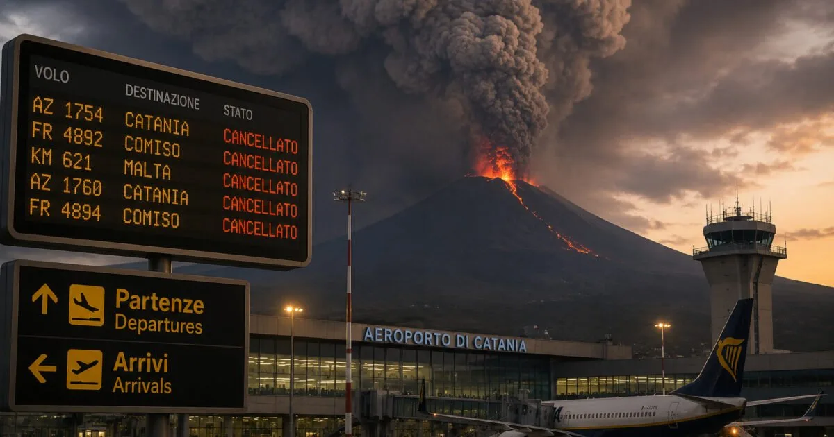 Nuvem de cinzas do vulcão Etna afeta aeroportos no sul da Itália e em Malta