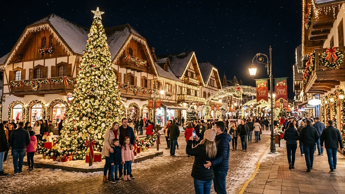 Cidade da Serra Gaúcha transformou frio, chocolate, fondue e arquitetura de inspiração europeia em uma combinação que atrai visitantes praticamente o ano inteiro