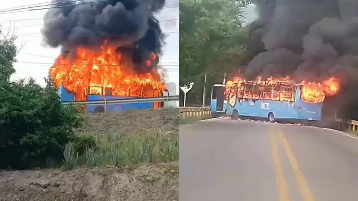 Tensión en la Troncal del Caribe: quemaron dos buses tras operativo de la fuerza pública contra las Acsn: la Gobernación del Magdalena convocó un PMU