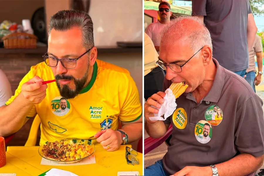 Alan Rick come baixaria e Ricco Leite escolhe pão com manteiga em café na Baixada da Sobral