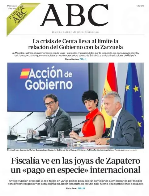 Portadas de la prensa internacional de miércoles 2 de septiembre de 2026