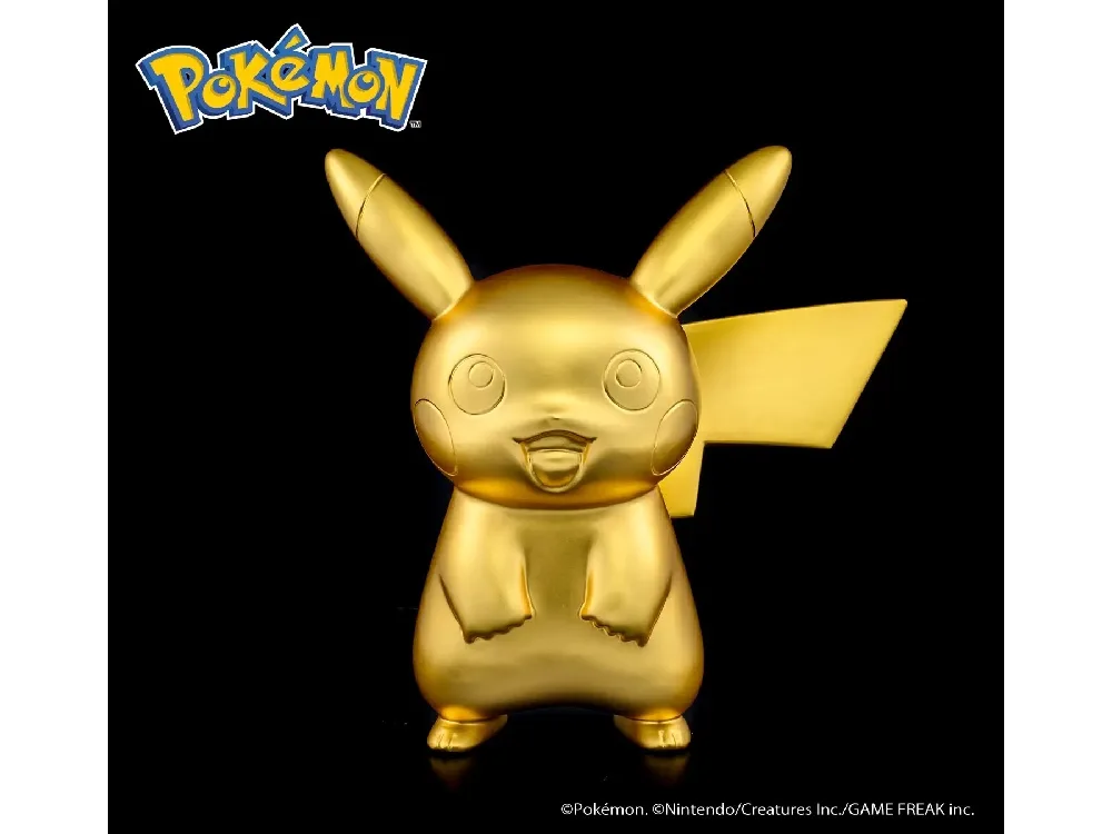 US$9,700 solid-gold Pokémon figure going on sale in Japan, life-size gold-leaf Pikachu appears too