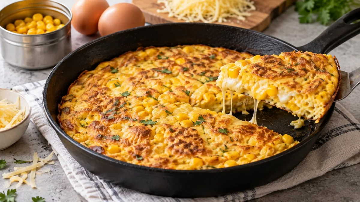 Con 2 huevos, una lata de choclo y queso: la receta fácil para preparar una cena rápida en sartén