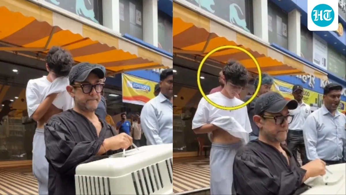Aamir Khan and Kiran Rao look distressed as son Azad cries while leaving pet clinic in Mumbai. Watch