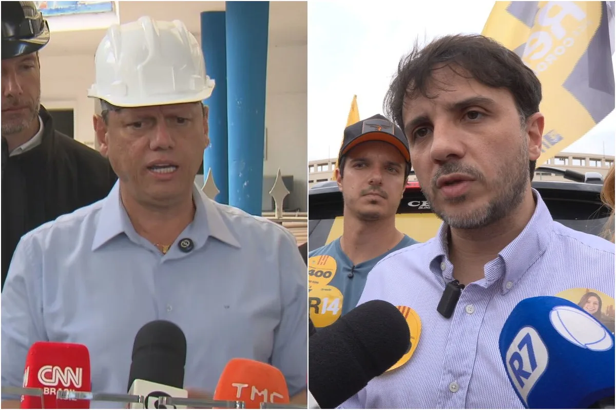 Tarcísio manifesta solidariedade a Renan Santos após TSE limitar campanha: 'Merece falar, merece ter espaço'