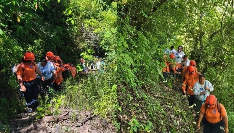 El Salvador: Rescatan a senderista herido tras caída en el volcán El Boquerón