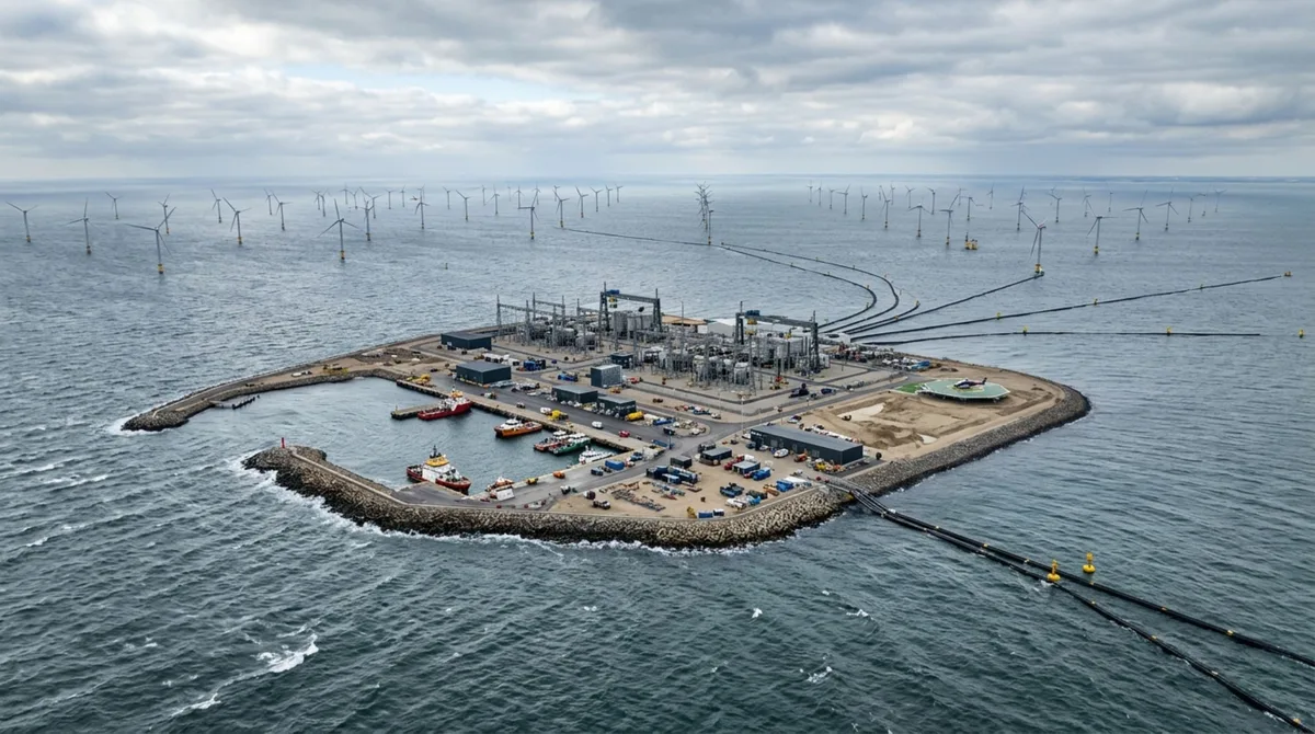 A ilha artificial de energia bilionária planejada para concentrar centenas de turbinas no meio do Mar do Norte