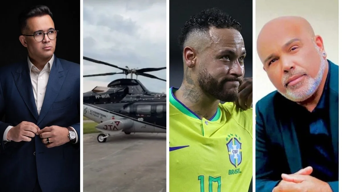 Empresa dona de helicóptero desaparecido com Bruno Avelar e Rick, da dupla com Renner, é ligada a megaprojeto com Neymar em SC