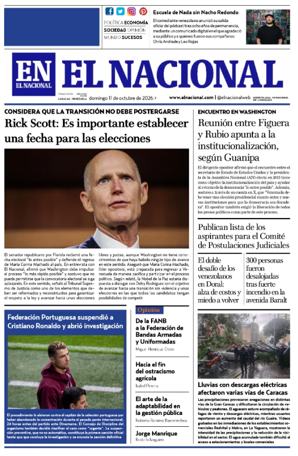 Portadas de este domingo 11 de octubre de 2026