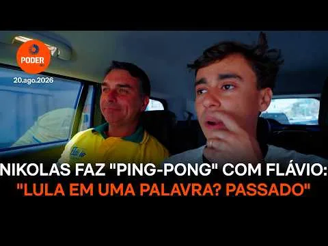 Nikolas faz “ping-pong” com Flávio: “Lula em uma palavra? Passado”