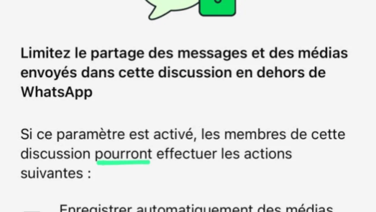 La version française de WhatsApp s’emmêle les pinceaux avec son option de confidentialité avancée