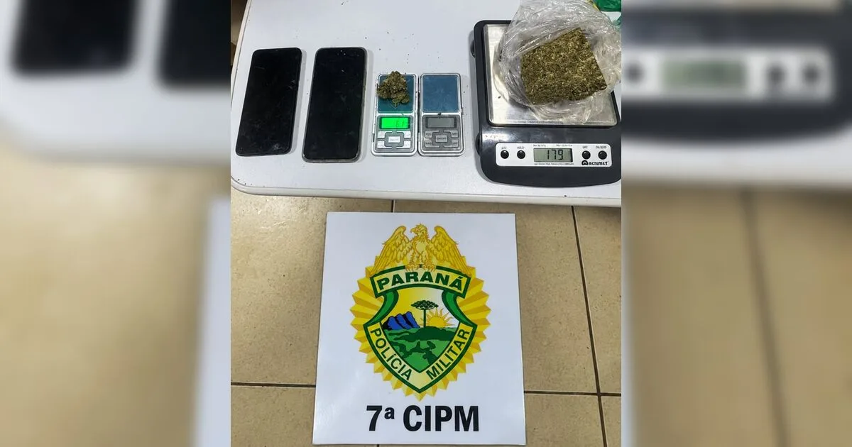 Cão farejador encontra maconha em guarda-roupa e homem é preso por tráfico em Arapongas