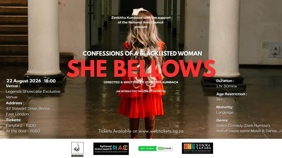 Gig Guide: She Bellows Comes to East London, Kwanda Mahlombe releases Ungayeki and Kaza Kamba returns to The Market Theatre