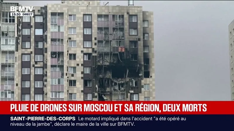 Attaque de drones sur Moscou: "Des éclats de verre ont jailli, les gens se sont mis à hurler"
