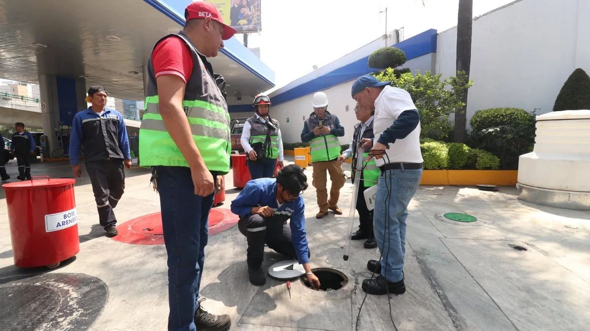 Fuga en gasolinera de CDMX provoca evacuación de más de 200 personas de Inmengen e INE: autoridades activan protocolos
