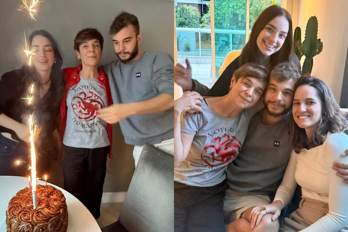 Renata Lo Prete celebra 62 anos e compartilha momento raro em família