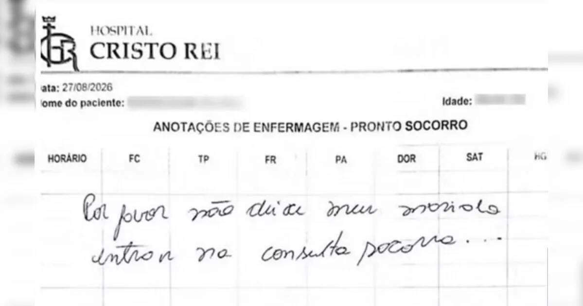 "Temia pela minha vida e da minha filha" diz mulher que pediu socorro em prontuário no PR
