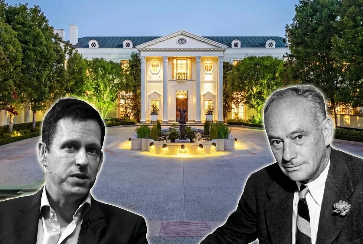 Conrad Hilton pagó US$225 mil por una mansión de 3700 m² y 76 años después Peter Thiel la compró por US$130 millones